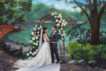 live wedding painting Brisbane